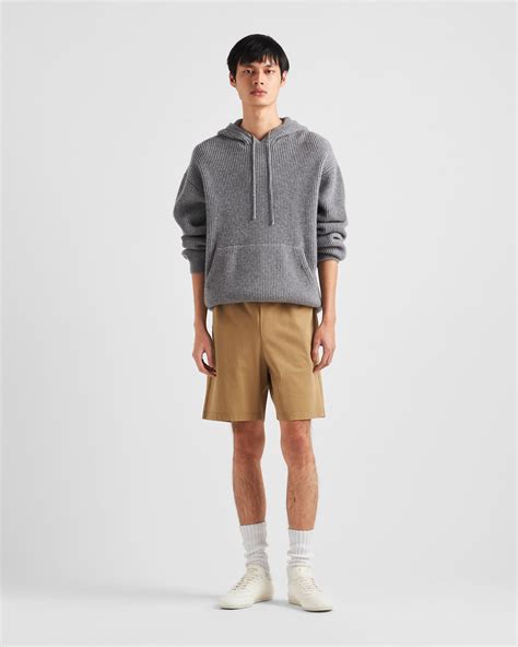 prada cashmere hoodie|Grey Cashmere Knit Hoodie .